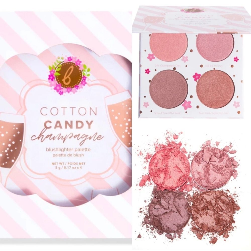 Beauty Bakerie Cotton Candy Champagne 4 Shade Blush Palette New In Box